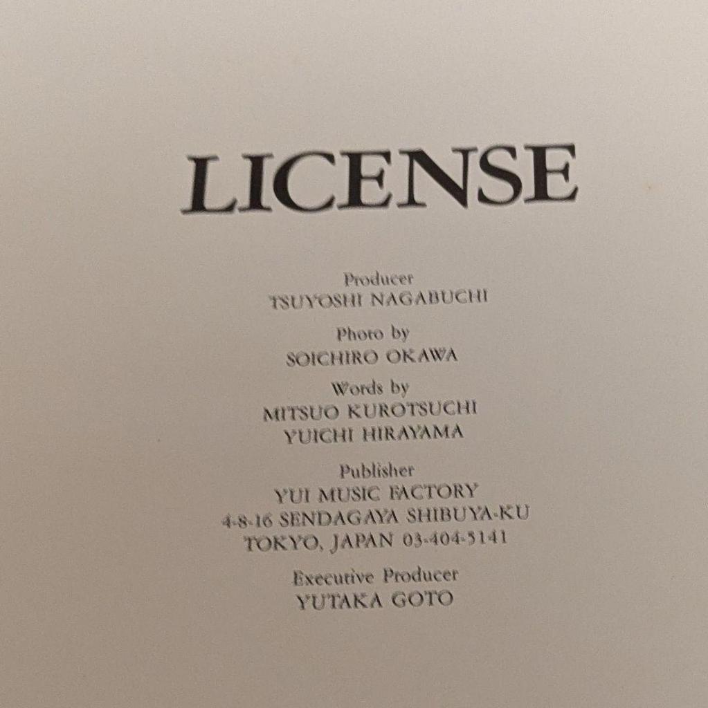 [USED] Tsuyoshi Nagabuchi Album "LICENSE" Photo Book Art Book Live Tour Pamphlet