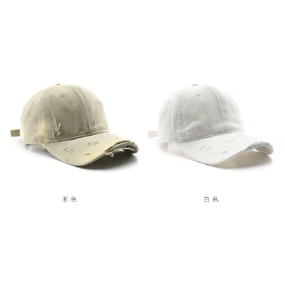 Men's washed solid-color baseball cap, suitable for outdoor activities, women's travel cap, sun-protective and shading cap