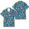 Sommer Hawaii Sjov Skjorte Til Mænd Print Løs Hawaiiansk Strand Toppe Afslappet Kortærmet Revers Bluse Streetwear Mandetøj