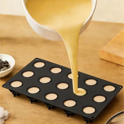 15-Cavity Mousse Cake Mold Non-Stick 3D Shape Fruit Dessert Mold DIY Heat-Resistant Chocolate Dessert Mold Cake Making