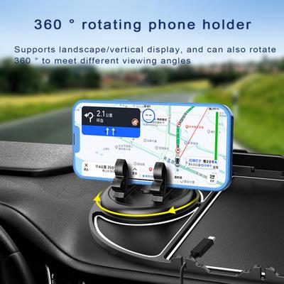 Auto-Armaturenbrett Anti-Rutsch Drehbarer Handyhalter Matte mit Parknummer PVC Universal SUV