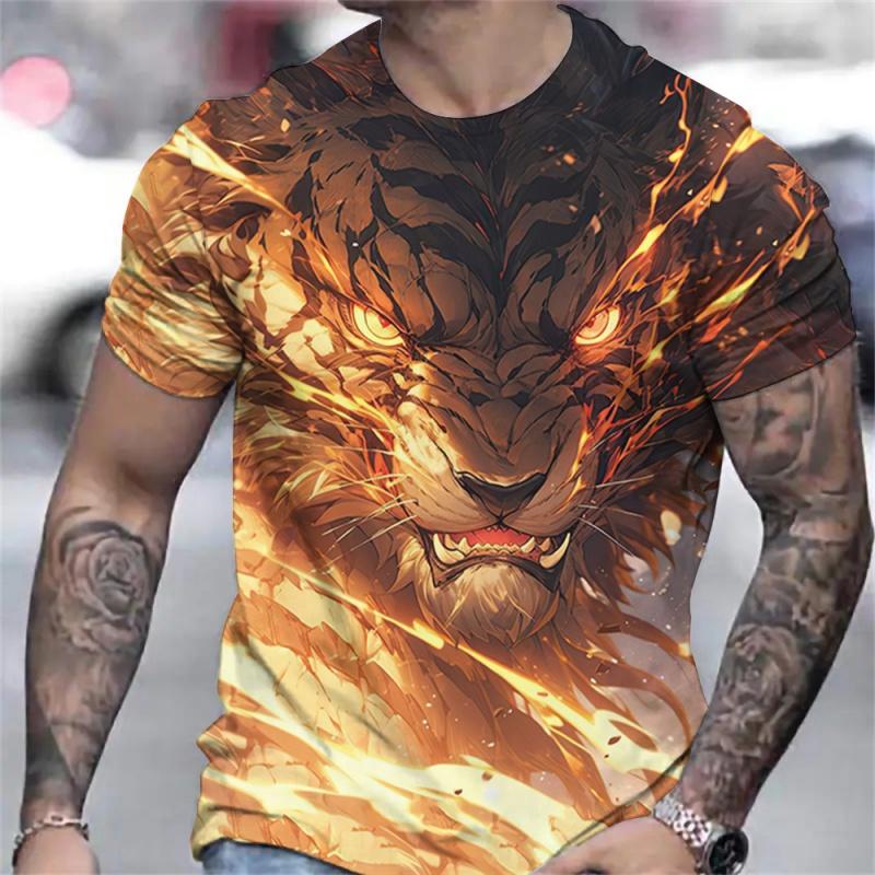 3D printed Moon Tower sports fast drying breathable men's T-shirt outdoor street leisure fitness short sleeved