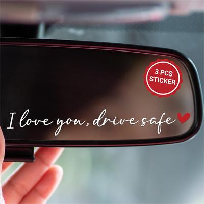 Te Iubesc Conduce Prudent Autocolante Oglindă Auto Memento Afecțuos Memento Sincer de Siguranță Pentru Femei Șoferi Autocolant Interior Auto
