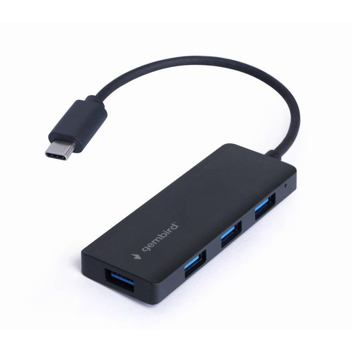 Hub USB-C 3.1 - Gembird - 4 Ports - Noir - Compact - Élégant