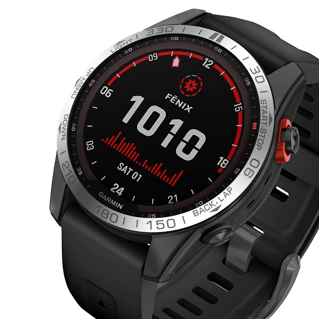 Anillos Biselados Caja Metálica Para Garmin Fenix 7 7X 6 6X Pro 5 5 Plus Cubierta Anillo de Correa Protección Anti-arañazos Fenix 6 6X Zafiro