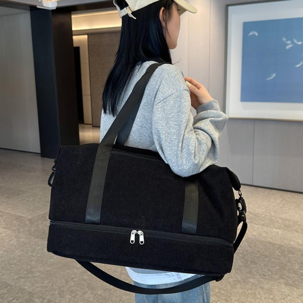 New short-distance out large-capacity portable travel bags for men and women large-capacity with shoes warehouse fitness bag can cover the tie rod