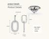 Elegant Moissanite Paperclip Dangle Earrings - Women's Silver Jewelry with Chic, Modern Design
