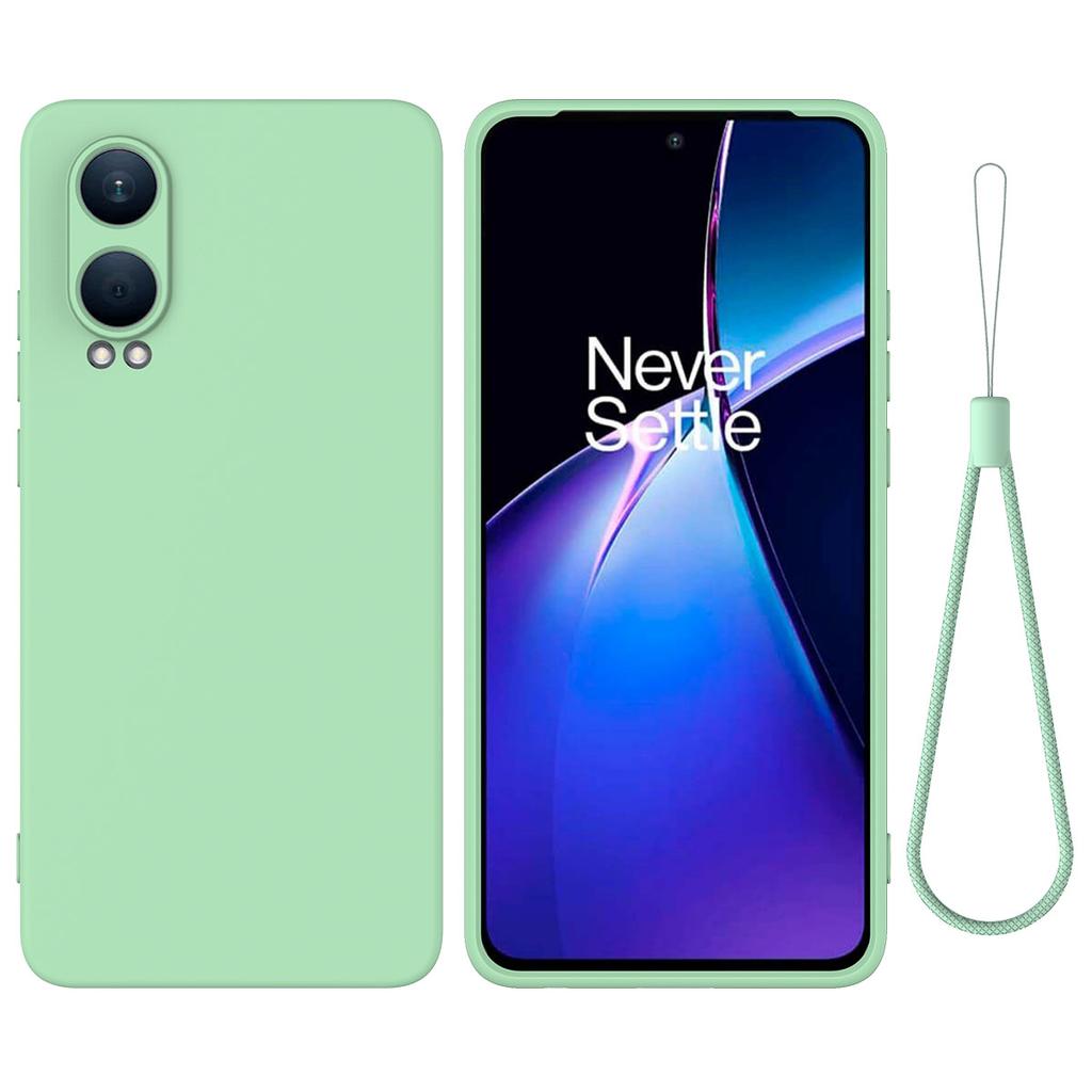 For Oppo K12x 5G (China)/OnePlus Nord CE4 Lite 5G Case Liquid Silicone Anti-Drop Phone Cover with Hand Strap