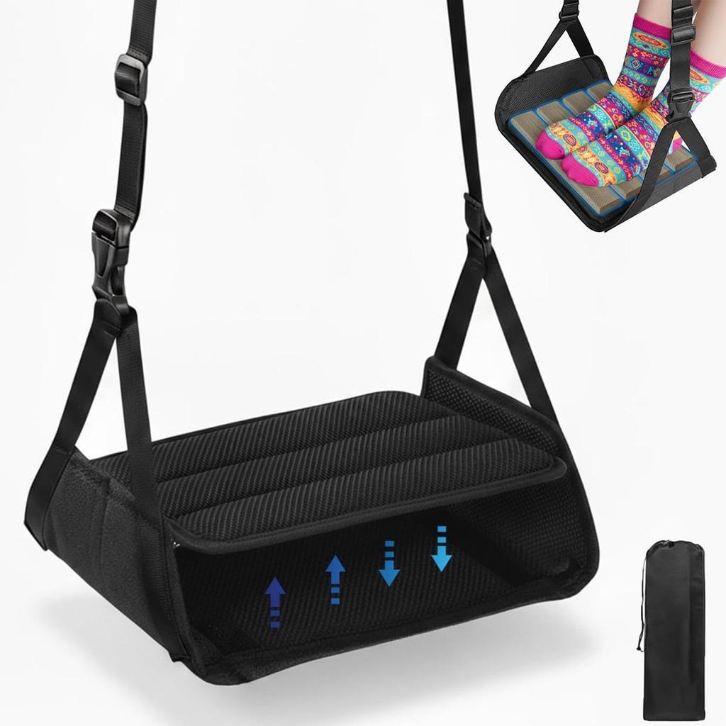 Portable Airplane Foot Hammock for Long-Distance Travel and Office Use