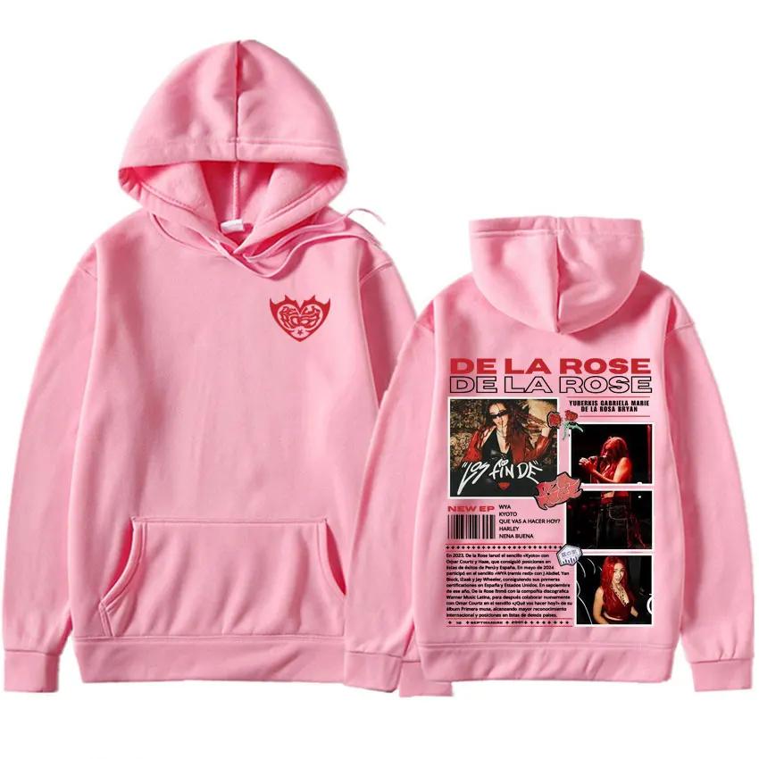 2025 De La Rose Album Mode Bedruckte Hoodies für Männer und Frauen Hohe Qualität Punk Hoodies Harajuku Lässige Warme Sweatshirts