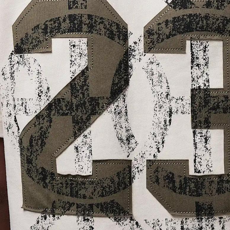 Jordan T-Shirt MJ 85 Dri-FIT Crew Neck Casual Fashion Short Sleeve Men Tops Oatmeal II3169-140