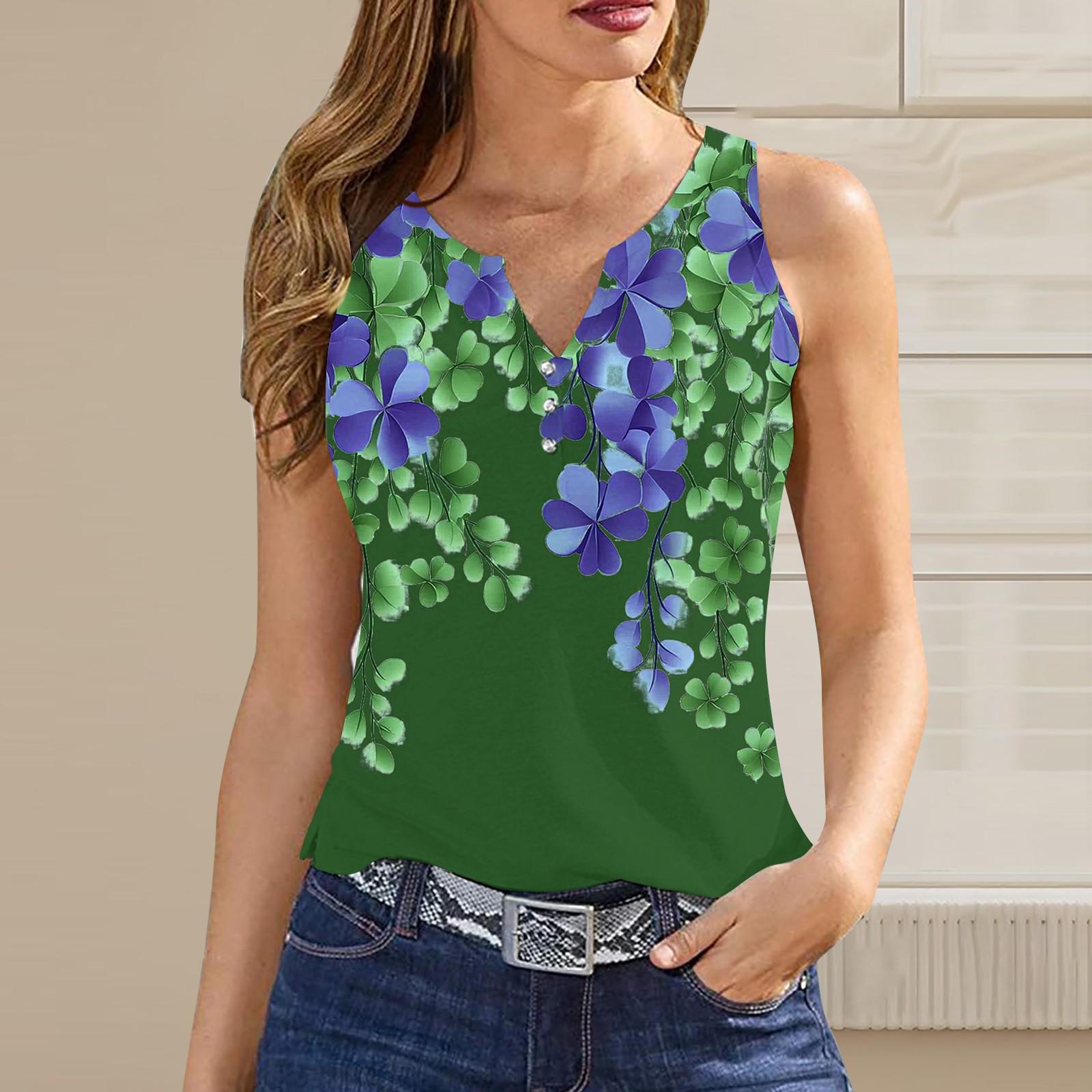 

Женская майка с V-образным вырезом, однотонная, повседневная, струящаяся, летняя, без рукавов, с глубокими боковыми вырезами для женщин. Патрика L армия зеленый