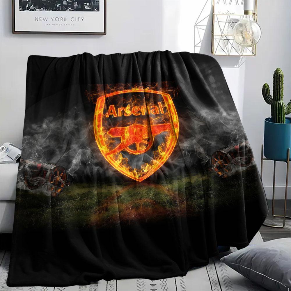 1PC Arsenal F Patterned Flannel Blanket Suitable For All Seasons for Home Decor Warmth and Comfort Gifts Holiday Present