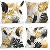Einfache Gold- und Schwarzmarmor-Blattkissen Kissenbezug Polyester Kissenbezug Zierkissen Kissenbezug Haus Auto Sofa Dekor