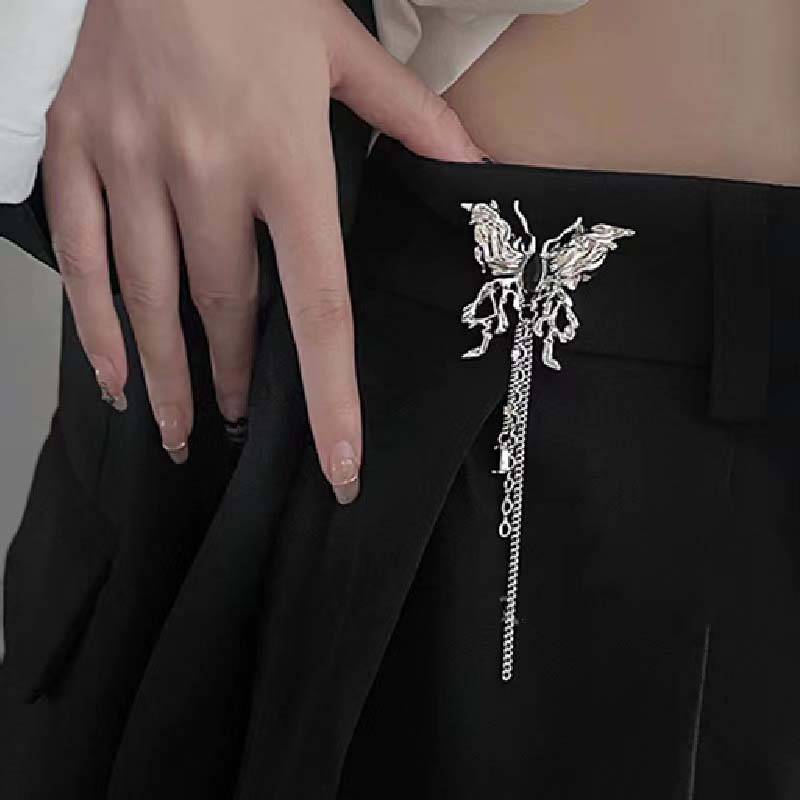 New Butterfly Tassel Brooches for Women Charm Pearl Silver Color Brooch Pins Party Wedding Gifts Clothing Accessories Jewelry