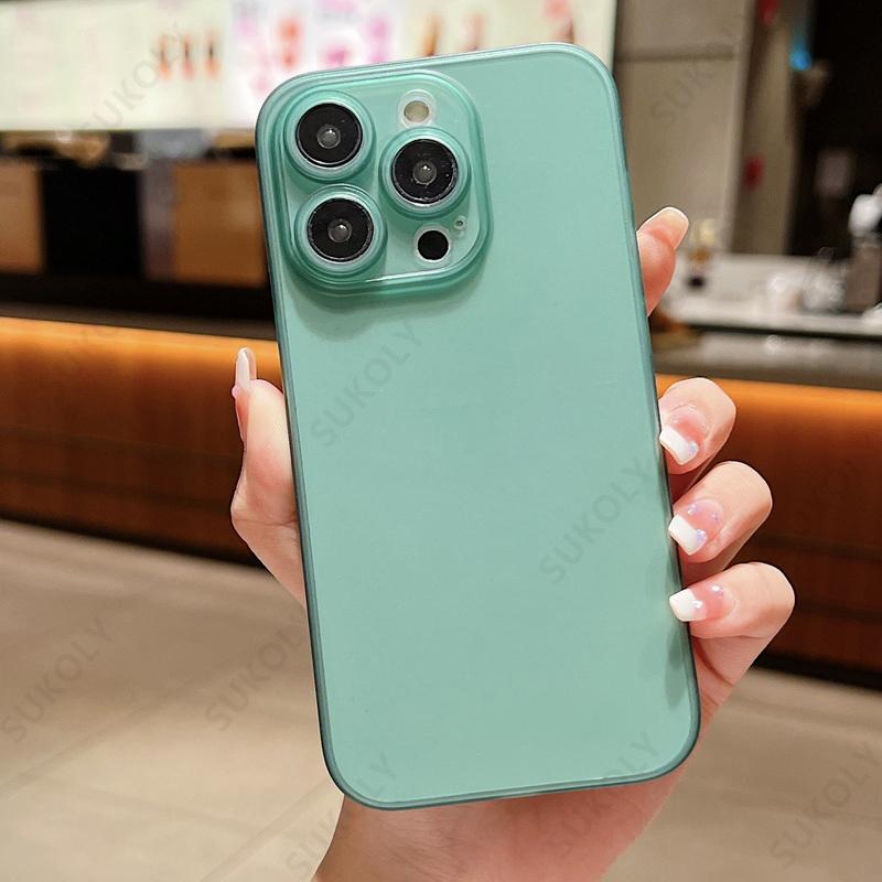 Solid Color Ultra Thin Matte Phone Case For iPhone 17 Pro Max 17 Air 16 15 14 13 Transparent Cover Coque