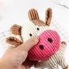 Cute Plush Toys Squeak Pet Pink Cow Animal Plush Toy Dog Chew Squeaky Toys