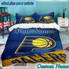 Custom Name 3PCS basketball Pacers Neon Art Bedding Set,Including  Duvet Cover And 2pcs Pillowcases Perfect for Bedroom,Dormitory,Fan Christmas gift