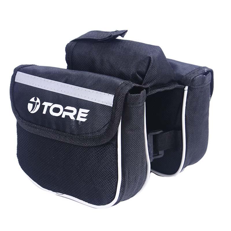 Bike Cycling Bicycle Frame Pannier Saddle Front Tube Bag Double Sides Bags