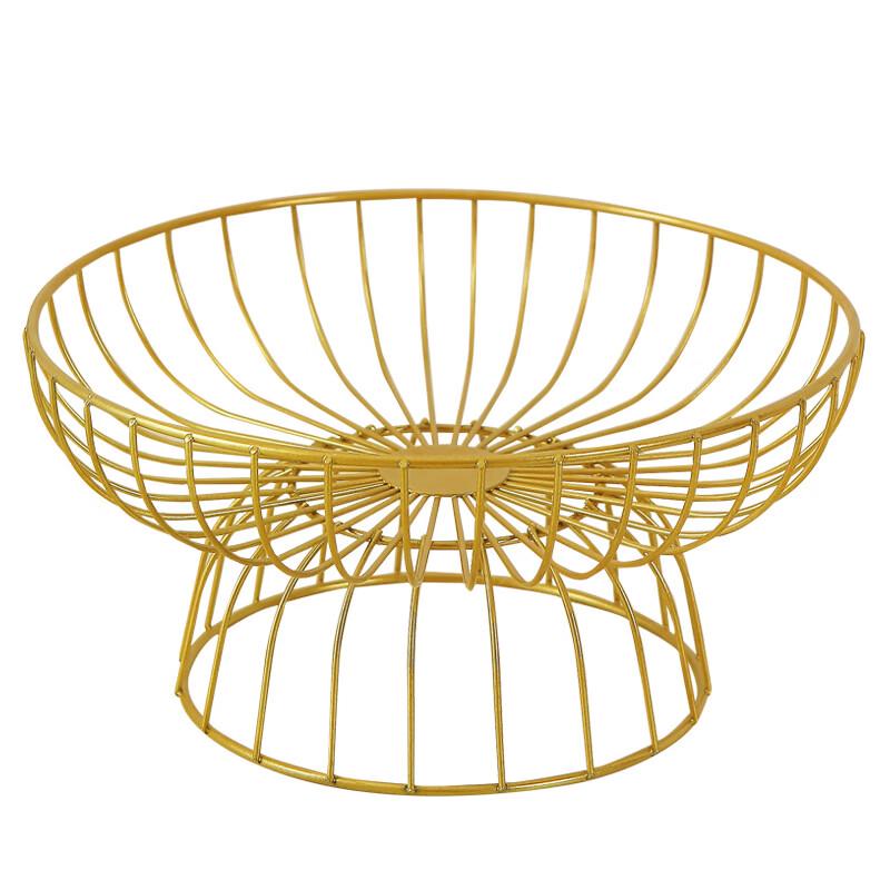 Abay Nordic Light Luxury Gold Pedestal Fruit Bowl