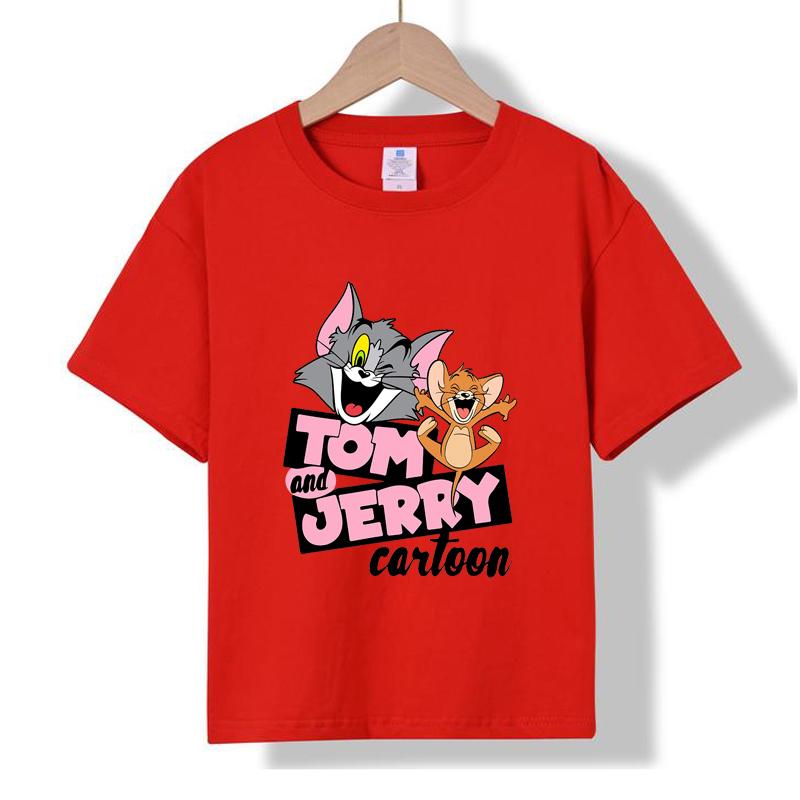 XH27 MINISO 2026 Summer New Printed Cotton Round Neck T-shirt for Children Aged 1-16, Boys and Girls