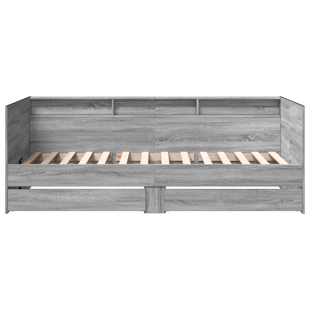 Daybed with Drawers Without Mattress Gray Sonoma 75 x 190 cm