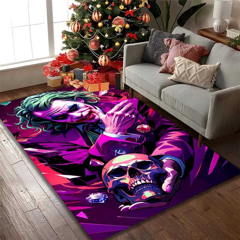 [1pc JOKER Office Chair Carpet] Digital Printed Area Rug for Home & Game Room Use, Soft Indoor Sofa Chair Mat