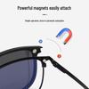 Unisex korejské magnetické klipové brýle: Sluneční brýle pro denní a noční vidění, kompatibilní s dioptrickými brýlemi.
