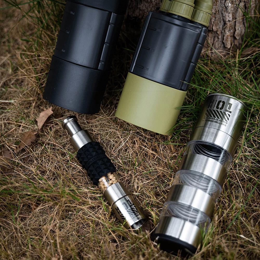 Thumb Push Pepper Mill Stainless Steel Portable Salt Mill One Hand Operation Pepper Mill Grinder for Outdoor Barbecue