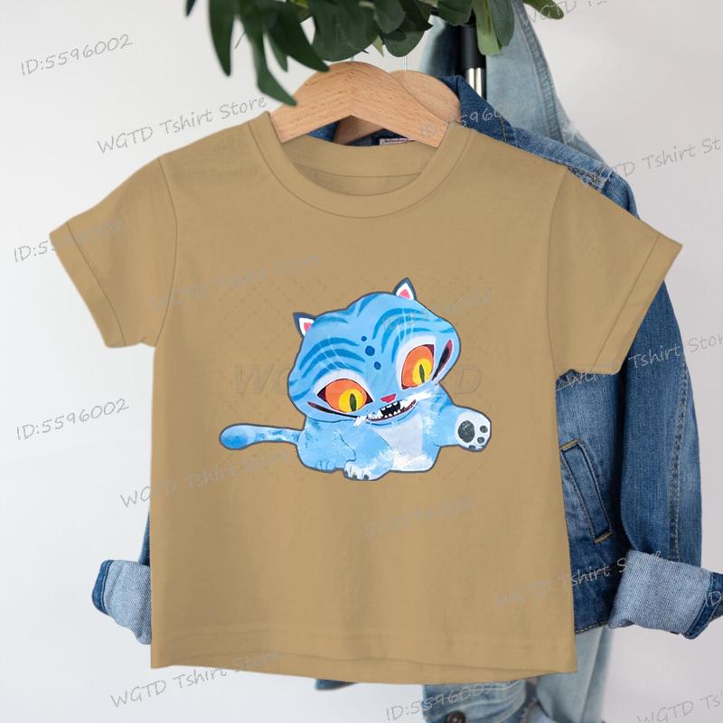Magliette KPop Cacciatori di Demoni Tigre Nuova Stampa Cartone Animato T-shirt Bambini Cotone Morbido Bambina Bambino Maglietta Simpatica Stampa Tigre Abbigliamento Bambino