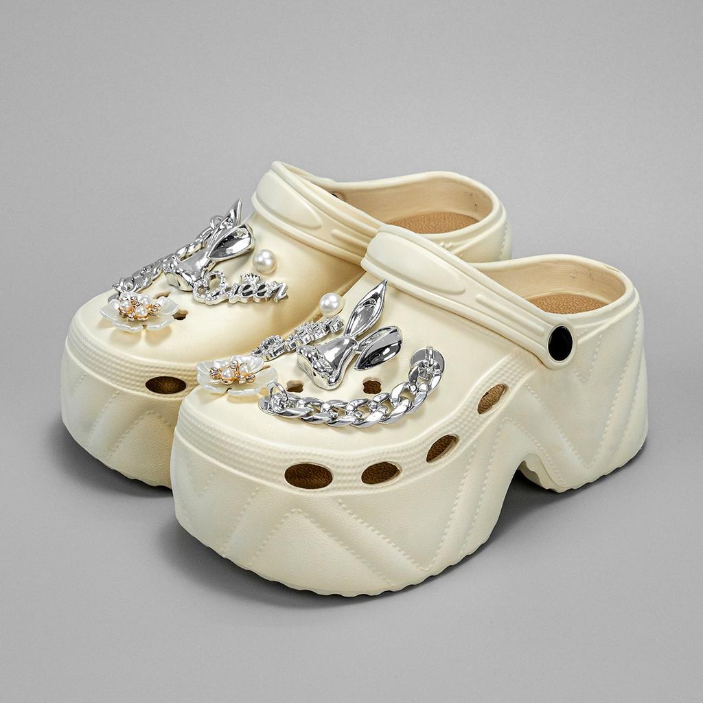 Women's Slippers 9CM High Platform Garden Fashion Clogs Shoes Women's Slippers Thick Bottom EVA Sandals Summer Girls Slippers