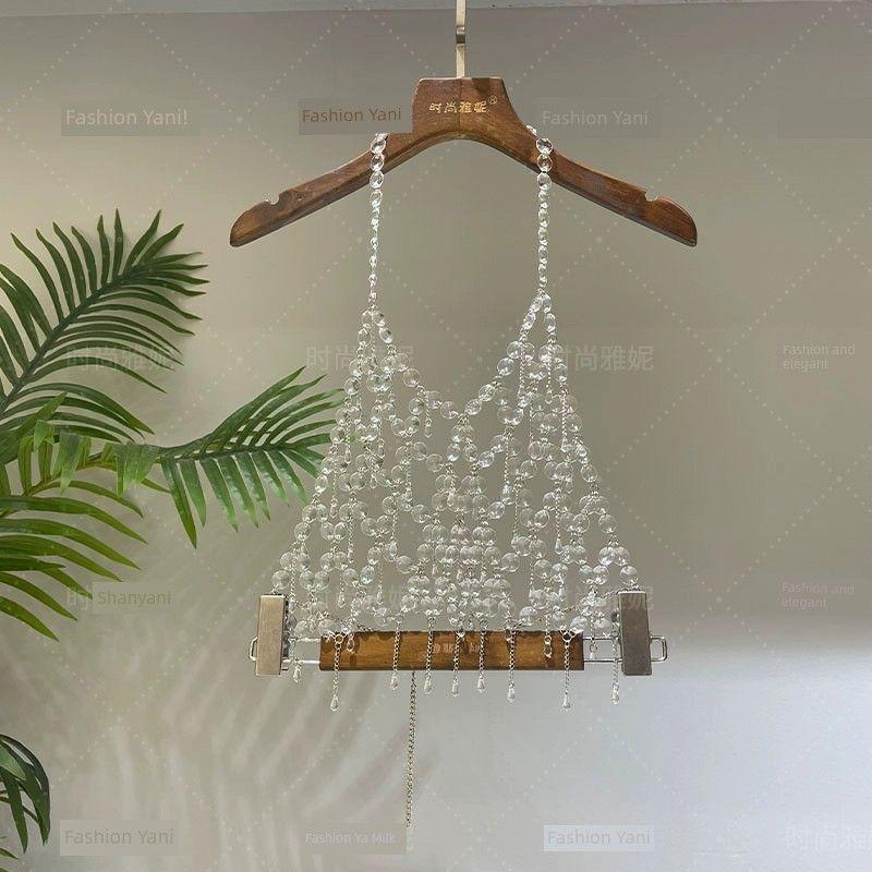 

Sexy Cutout Sling Acrylic Crystal Accessories Drill Chain White Chest All yards