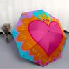 1pc Heart Decor Automatic Open, Sturdy Iron Frame, Compact Folding Design, All-Season Portable Umbrella for Women & Men Yy250801104