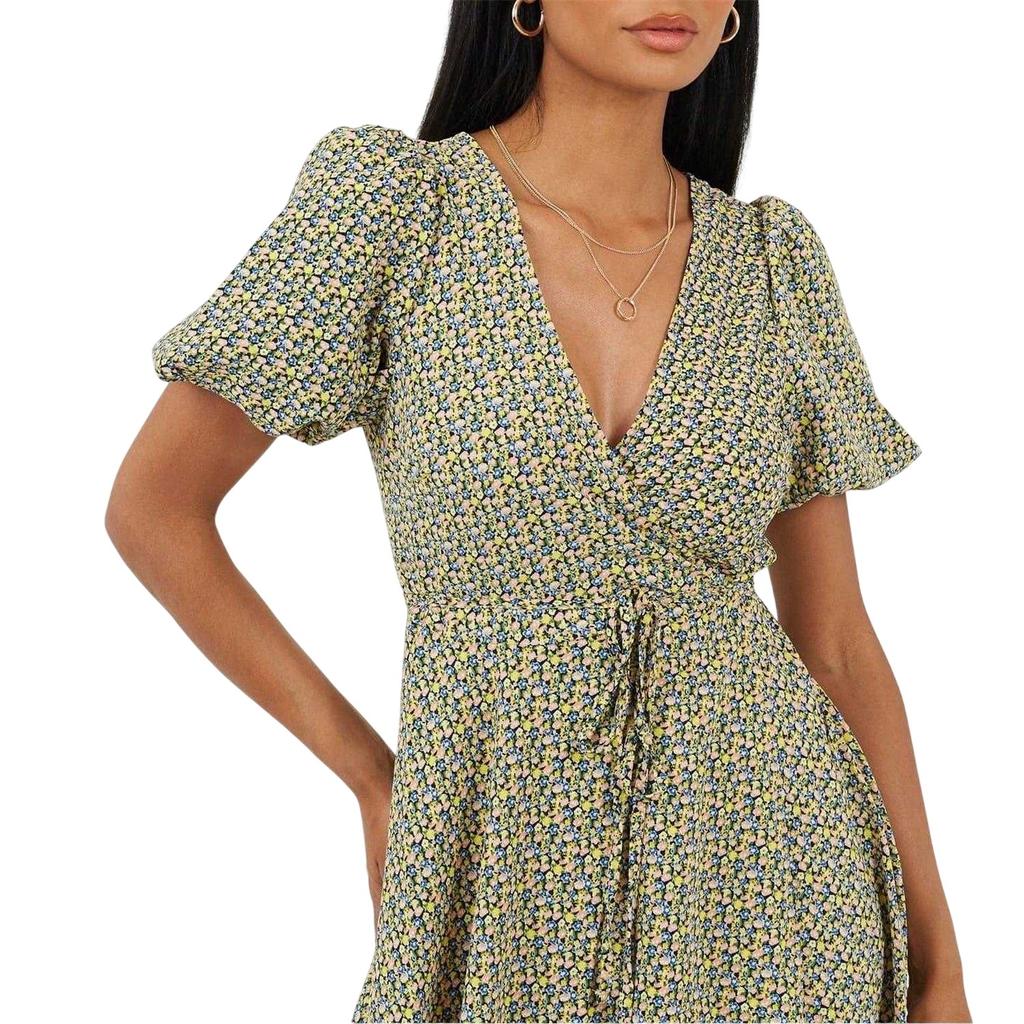 BRAVE SOUL Womens/Ladies Floral V Neck Midi Dress