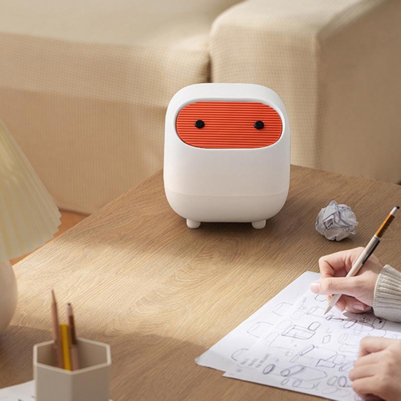 1ks Ninja Stolní odpadkový koš Kreativní Malý Kancelářský Mini Dvouvrstvý Lisovací Odpadkový Koš Roztomilý Ins Mini Úložný Box na Odpadky