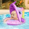 Adorable Cartoon Car Baby Swim Ring Thickened With Steering Wheel And Horn For Toddlers Water Play