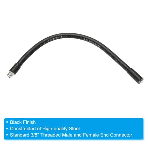 PATIKIL 12" Gooseneck 3/8" Female-Male Thread Metal Universal Hose Flexible Arm Gooseneck Tube Extension Holder for Action Cameras, Phones, and Microp