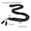 Men Volcanic Lava Stone Beaded Necklace 108 Mala Beads Meditation Yoga Wrap Bracelets Handmade Black Energy Jewelry Oil Diffuser