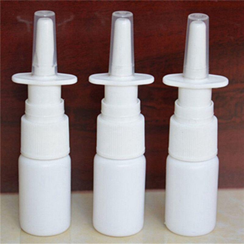 A84X-200Pcs 10Ml Spray Bottle Refillable Plastic Mist Nose Nasal Sprayer