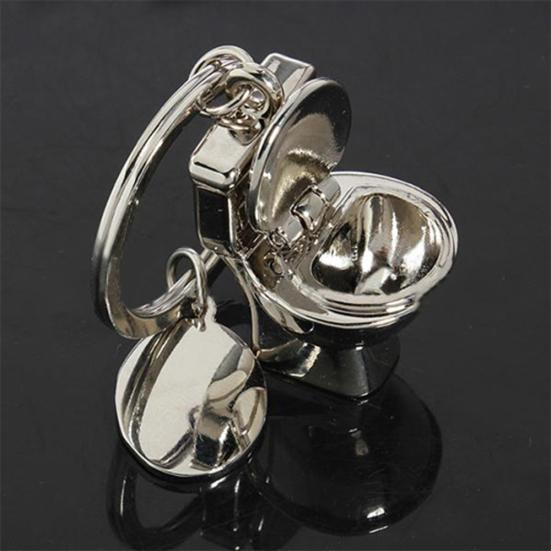 Creative 3D Pendant Toilet Keychain Simulation Mini Keyring Fashion Gift Decor