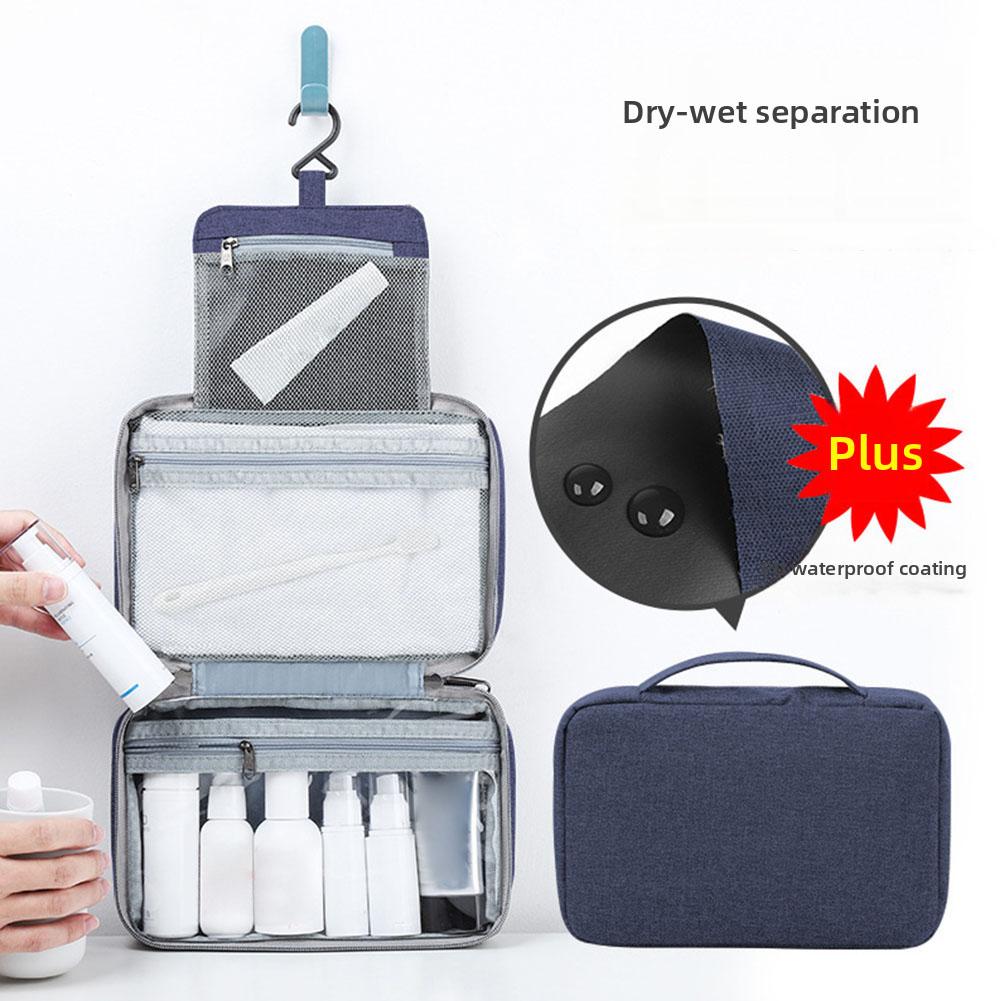 Foldable Waterproof Toiletry Bag Travel Cosmetic Organizer Dry/Wet Compartment Separation SpaciousChristmas Gift for Men Holiday