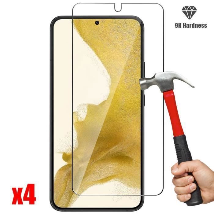 Verre trempé - proshop - pour samsung galaxy s22 - résistance 9h - couverture intégrale - pack 4