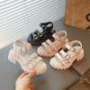 Little Girls Chunky Roman Sandals with Buckle Straps New Summer Kids Beach Sandals Soft Sole Classic Chic Boho Shoes