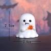 Cute Cartoon Pumpkin Ghost Figurine, Mini Halloween Ornament for Micro Landscape Home Desk Decor