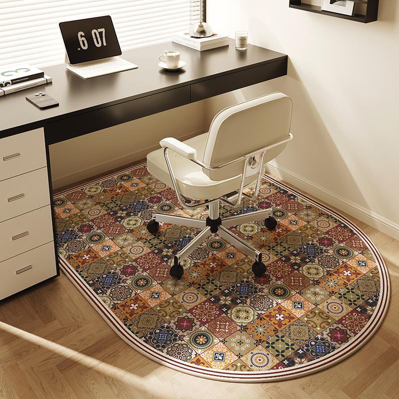 Computer Chair Non-Slip Mat Bedroom Dresser Chair Foot Mat Study Swivel Chair Floor Protection Mat Under Desk Carpet