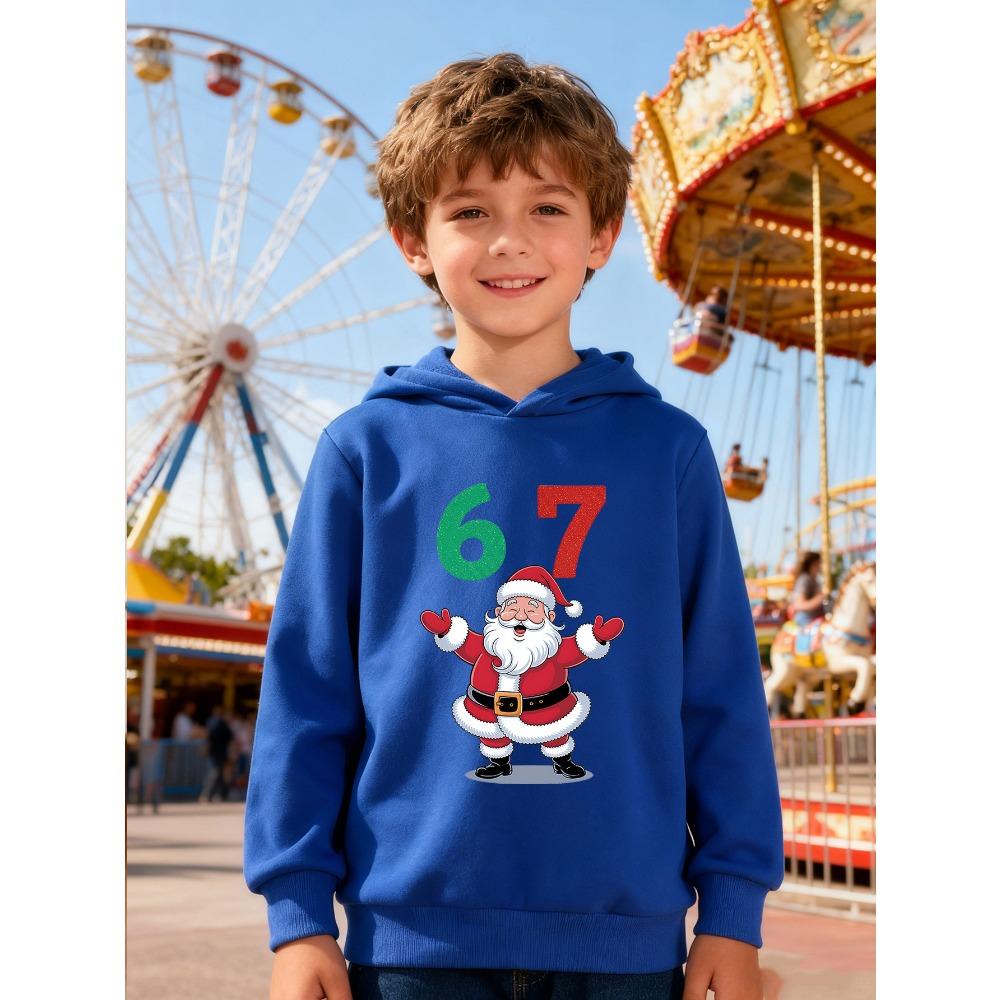 New Christmas Hoodie, SIX SEVEN Print Pullover for Teens Kids Boys Girls, Winter Fall Sweatshirt
