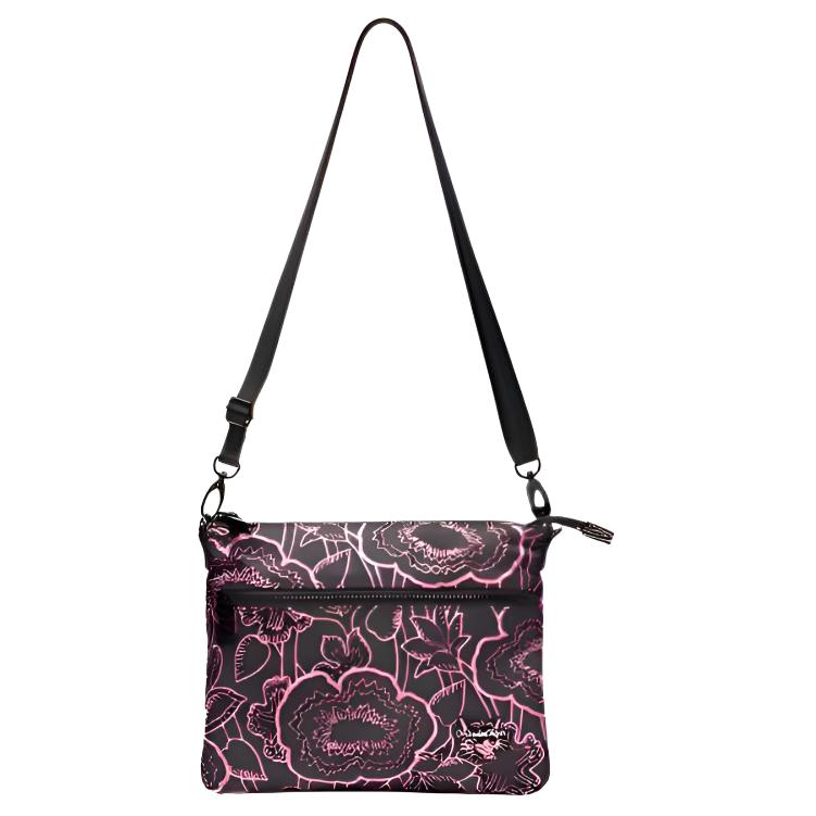 Onitsuka Tiger Polyester Shoulder Bag Regular Unisex Pink & Black 3183B197-700