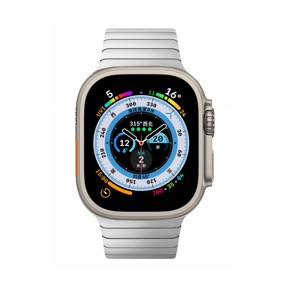 Titanium Color Bracelet for Apple Watch Ultra 2 49mm 10 46mm Stainless Steel Luxury Band for IWatch 9 8 7 6 5 4 SE 45mm 44 Strap