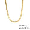 Simple Snake Chain Gold Necklace Unisex Fashion Jewelry Popular Collarbone Chain