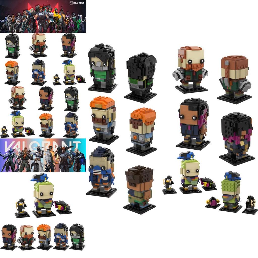 Gobricks Moc Valorant Vertragskopf Miniaturfigur Bauspielzeug